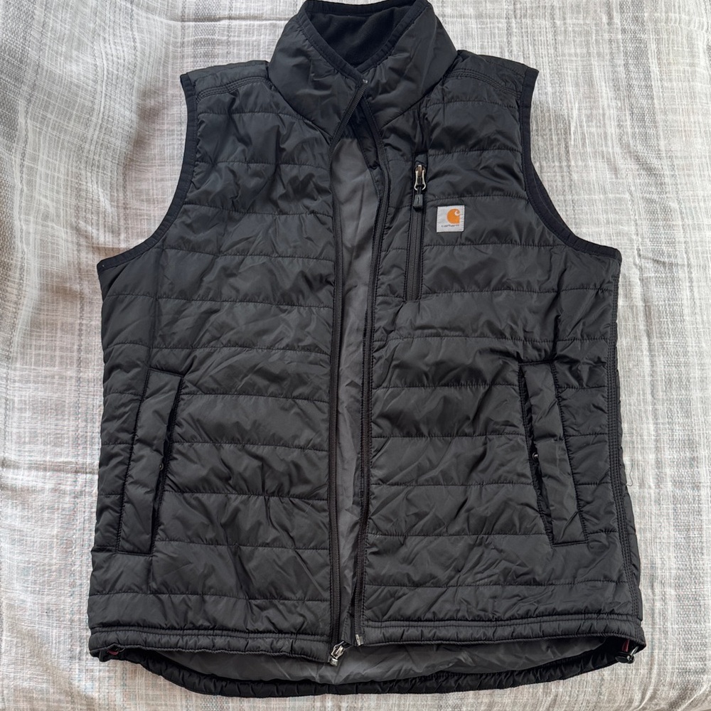 Carhartt Black Quilted Insulated Vest with Chest Pocket